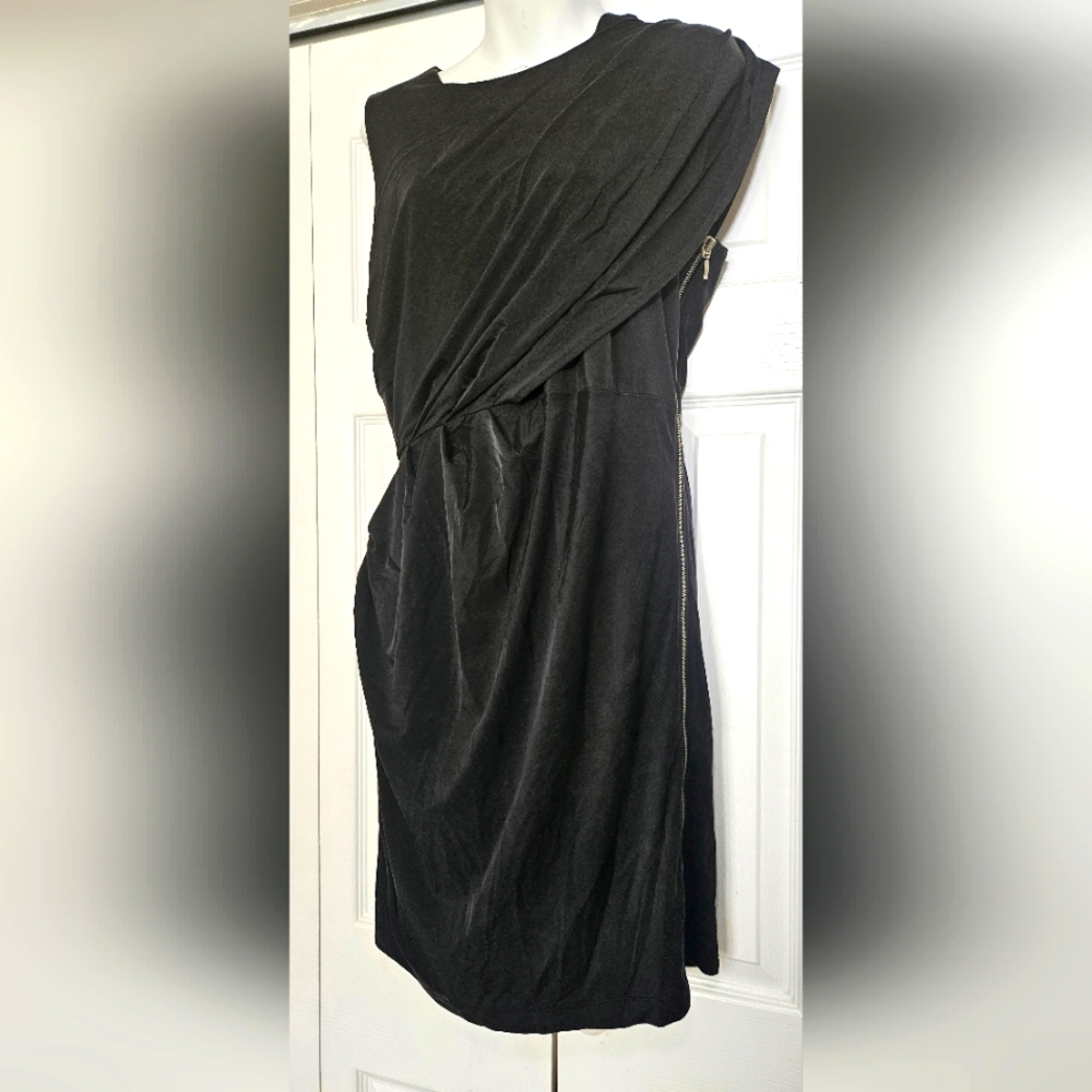 Armani Exchange Black Asymmetrical Dress